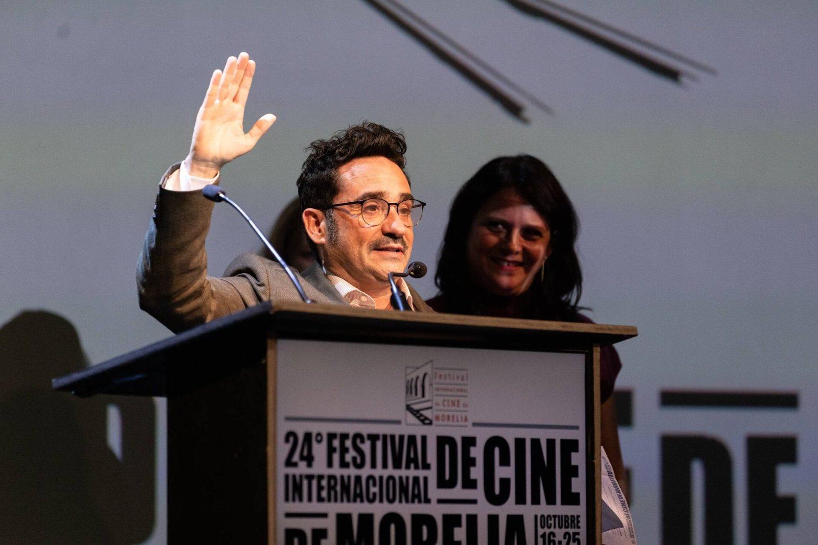 Juan Antonio Bayona, presidente del jurado del FICM, en la ceremonia de clausura